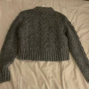 American Eagle Grey High Neck Sweater S